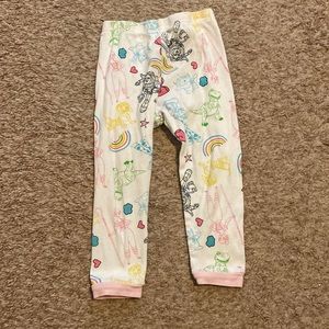 White toy story pajama pants